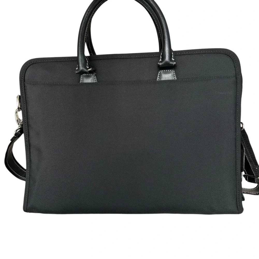 Franklin Covey Laptop Bag Briefcase Black Leather